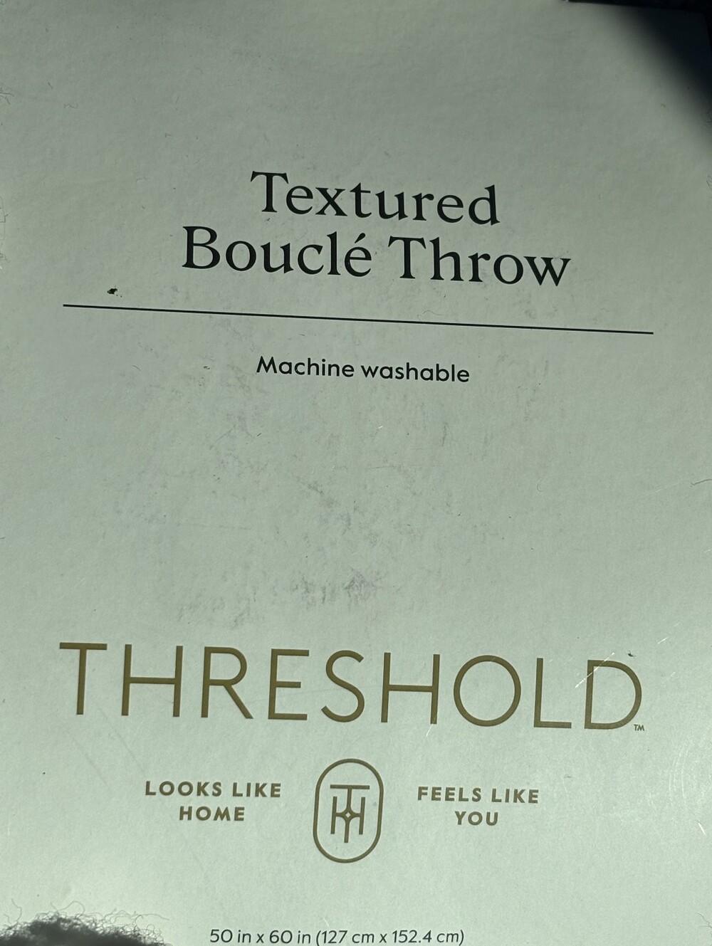 Threshold Soft Light Blue Plush Throw